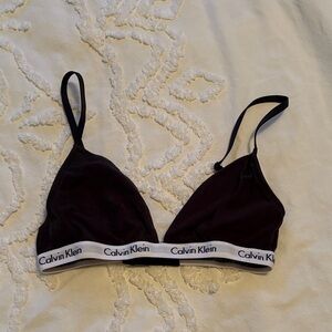 Calvin Klein Black Bralette with Logo Band